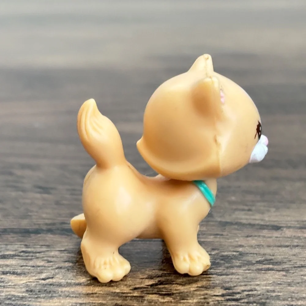 VINTAGE Kenner Littlest Pet Shop Cutesy Kitten Tan Orange Cream Toy 1992 LPS